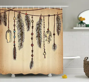 Tribal Shower Curtain Bohemian Ethnic Hair Accessories with Bird Feathers Beads on String Sketch Digital Print Bathroom Decor
Tribal Shower Curtain Bohemian Ethnic Hair Accessories with Bird Feathers Beads on String Sketch Digital Print Bathroom Decor