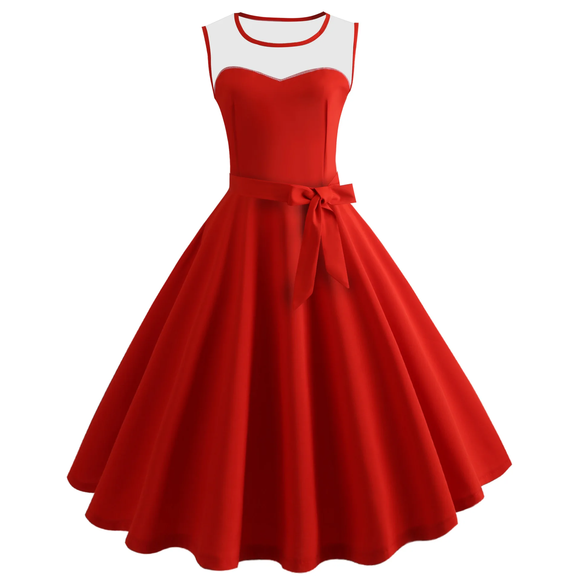 Mesh Patchwork Women Tank Summer Dresses 2019 Fashion Sleeveless Style Pleated Dress 50s 60s Robe Vintage Pin up
Mesh Patchwork Women Tank Summer Dresses 2019 Fashion Sleeveless Style Pleated Dress 50s 60s Robe Vintage Pin up