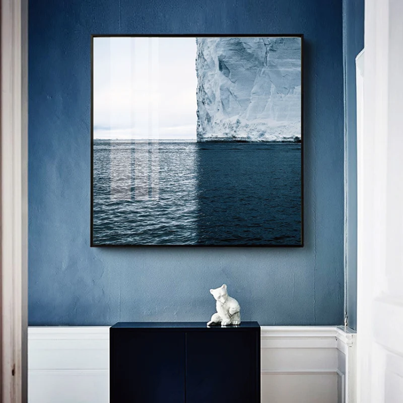 Nordic Minimalist Seascape Huge Iceberg Canvas poster Wall Art Picture landscape painting print home living room decoration
Nordic Minimalist Seascape Huge Iceberg Canvas poster Wall Art Picture landscape painting print home living room decoration