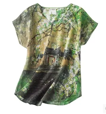 Original design department of forestry, 100 mulberry silk silk xanadu shoulder sleeve v-neck yards longer T-shirt size
Original design department of forestry, 100 mulberry silk silk xanadu shoulder sleeve v-neck yards longer T-shirt size