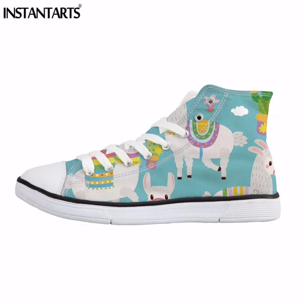 INSTANTARTS Classic High Top Canvas Shoes Women Cute Cartoon Alpaca Printing Lace Up Vulcanize Shoes for Girl Casual Sneakers
INSTANTARTS Classic High Top Canvas Shoes Women Cute Cartoon Alpaca Printing Lace Up Vulcanize Shoes for Girl Casual Sneakers