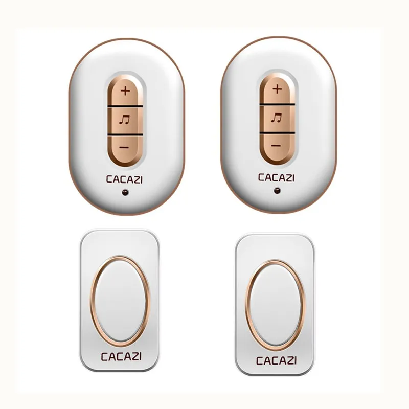 CACAZI Wireless Waterproof Doorbell Smart LED Home Calling Bell 280M Remote Receiver US EU Plug Battery Button 48 Songs 6 Volume
CACAZI Wireless Waterproof Doorbell Smart LED Home Calling Bell 280M Remote Receiver US EU Plug Battery Button 48 Songs 6 Volume