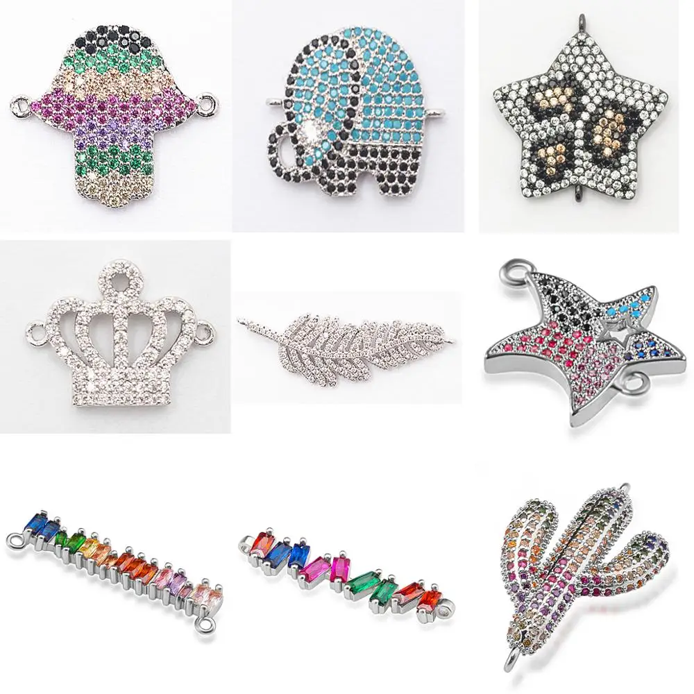 Complete animal charms bracelet jewelry connector accessories for diy bracelet making copper zircon micro pave cz wholesale
Complete animal charms bracelet jewelry connector accessories for diy bracelet making copper zircon micro pave cz wholesale