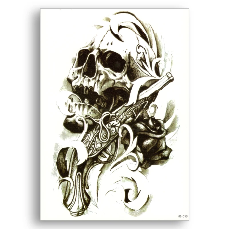 Fake tattoo Water Transfer Waterproof Temporary Stickers Cool Skull Gun Rose Women Men Beauty Flower Arm Body Art Glitter Makeup
Fake tattoo Water Transfer Waterproof Temporary Stickers Cool Skull Gun Rose Women Men Beauty Flower Arm Body Art Glitter Makeup