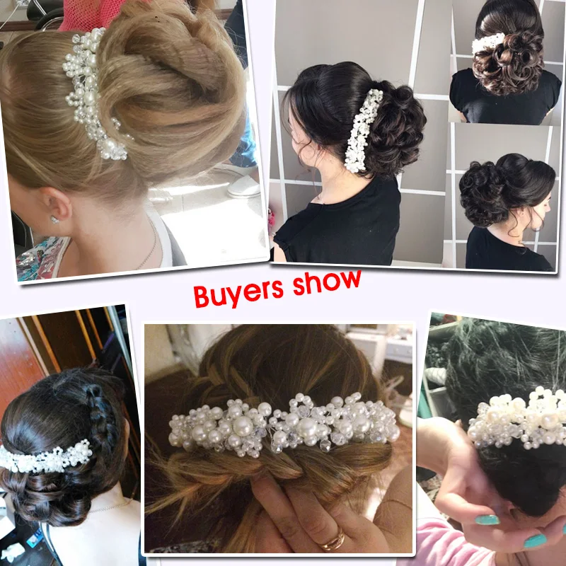 Wedding Hair Accessories for Bride Hairpins Beautiful Crystal Rhinestone Decorations Petal Hair Clip for Women para el pelo 9