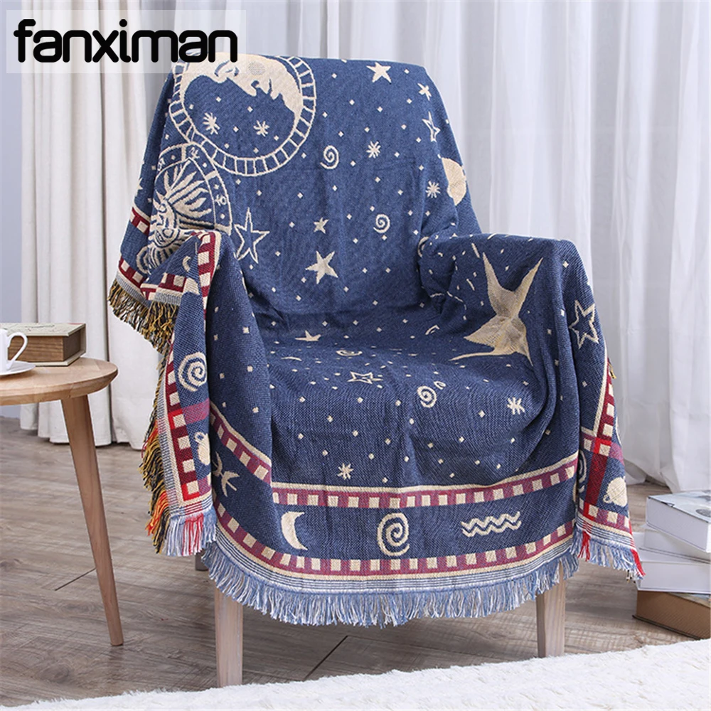 Fanximan Cotton Chenille Blanket Moon Star Double-sided Three-layer Thickening Sofa Towel Decorative Bedding Throws Blankets
Fanximan Cotton Chenille Blanket Moon Star Double-sided Three-layer Thickening Sofa Towel Decorative Bedding Throws Blankets