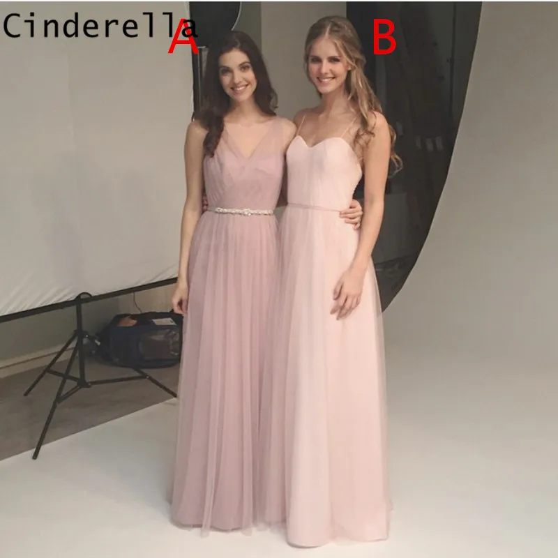 Cinderella Simple Style Sleeveless A-Line Crystal Sash Bridesmaid Dresses Ivory/Champagne/Silver/Pink Soft Tulle Bridesmaid Gown
Cinderella Simple Style Sleeveless A-Line Crystal Sash Bridesmaid Dresses Ivory/Champagne/Silver/Pink Soft Tulle Bridesmaid Gown