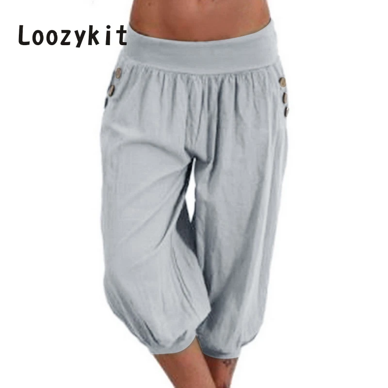 LOOZYKIT 2019 Women 5XL Plus Size Loose Pants Casual Elastic Waist Harem Pants Capris Female Retro Baggy Trousers Pantalones
LOOZYKIT 2019 Women 5XL Plus Size Loose Pants Casual Elastic Waist Harem Pants Capris Female Retro Baggy Trousers Pantalones