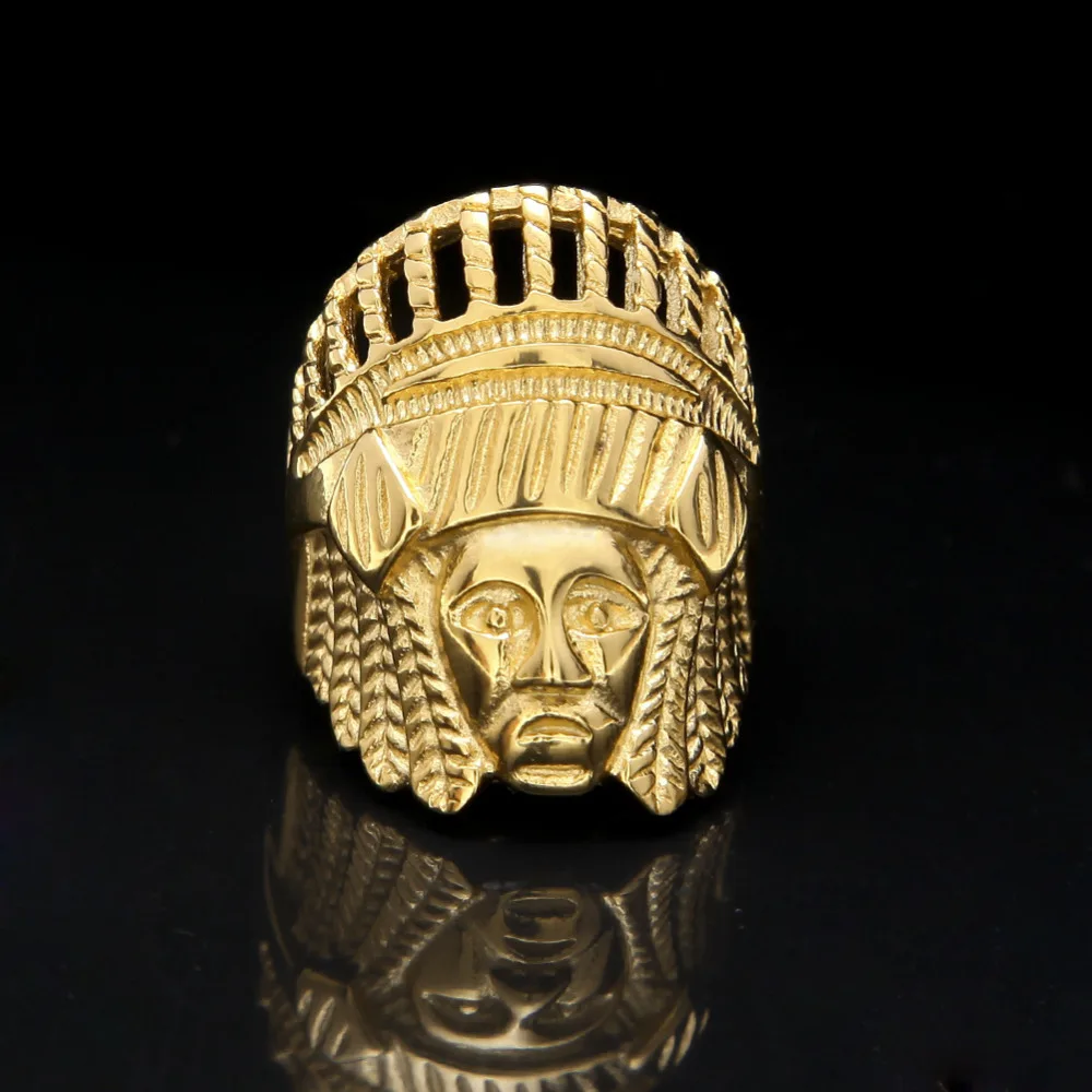2017 new Gold color hip hop exaggerate Indian chief Figure ring vintage anel fashion rings for men jewelry best gifts
2017 new Gold color hip hop exaggerate Indian chief Figure ring vintage anel fashion rings for men jewelry best gifts