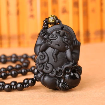 100% Natural Black Obsidian Carved Chinese Faced animal guard Lucky Amulet Pendant Free Necklace Fashion Crystal Fashion Jewelry
100% Natural Black Obsidian Carved Chinese Faced animal guard Lucky Amulet Pendant Free Necklace Fashion Crystal Fashion Jewelry