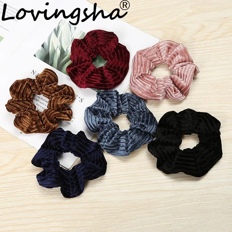 LOVINGSHA Striped Hair Accessories For Girl Brand Velour Women Hair Tie Lady Scrunchies Female Ponytail Hair Holder Rope NFD047
LOVINGSHA Striped Hair Accessories For Girl Brand Velour Women Hair Tie Lady Scrunchies Female Ponytail Hair Holder Rope NFD047