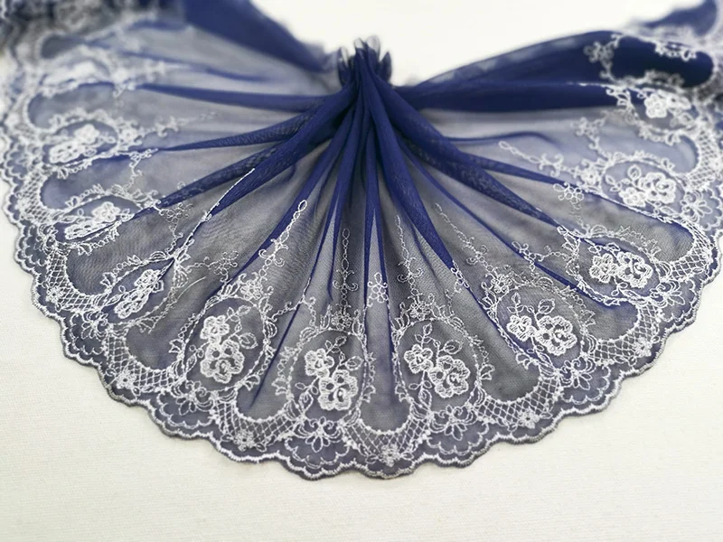 Lace Trim 10 Meters Blue Purple Tulle Gauze Mesh Embroidered Lace Fabric Ribbon Tapes for Clothes Doll 18cm 7" wide S5C131
Lace Trim 10 Meters Blue Purple Tulle Gauze Mesh Embroidered Lace Fabric Ribbon Tapes for Clothes Doll 18cm 7" wide S5C131