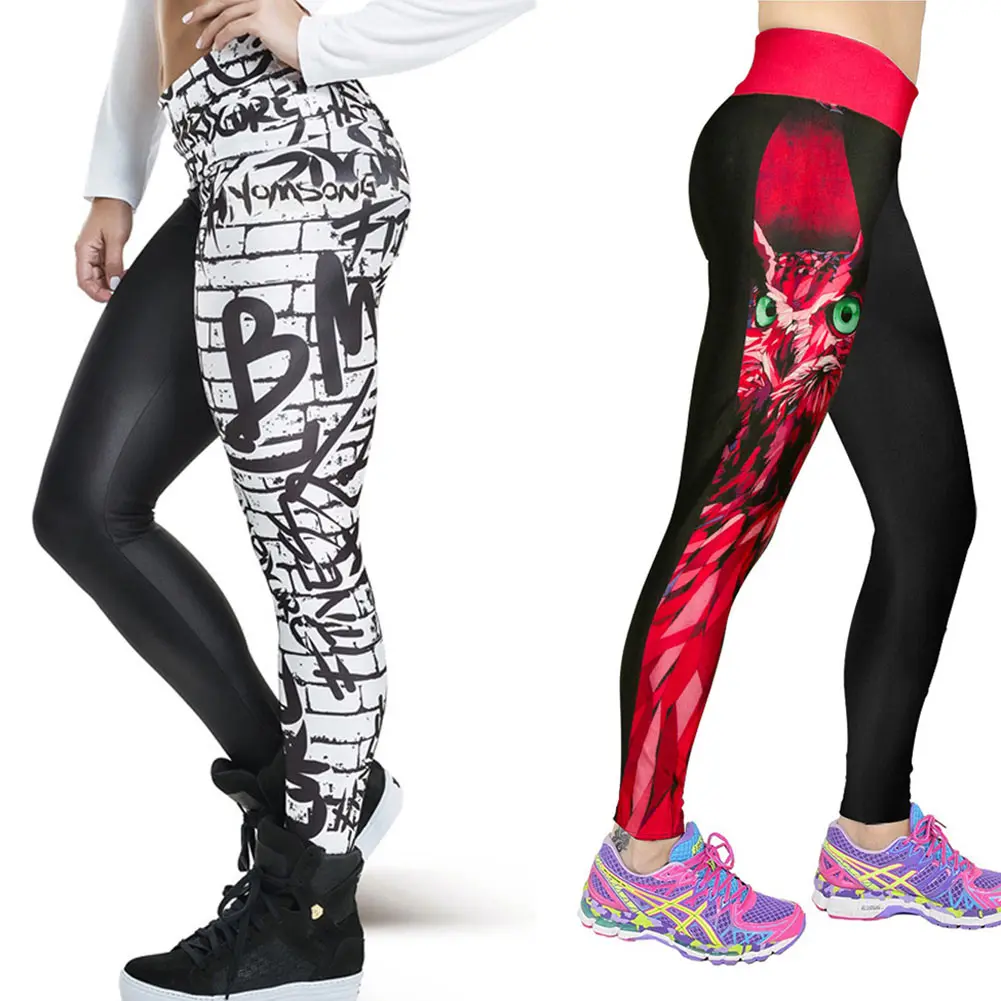2016 New Women Unique Fashion Digital Printing owl/Wall graffiti Stretch Leggings Splicing Nine Pants Slim Skinny Trouse
2016 New Women Unique Fashion Digital Printing owl/Wall graffiti Stretch Leggings Splicing Nine Pants Slim Skinny Trouse