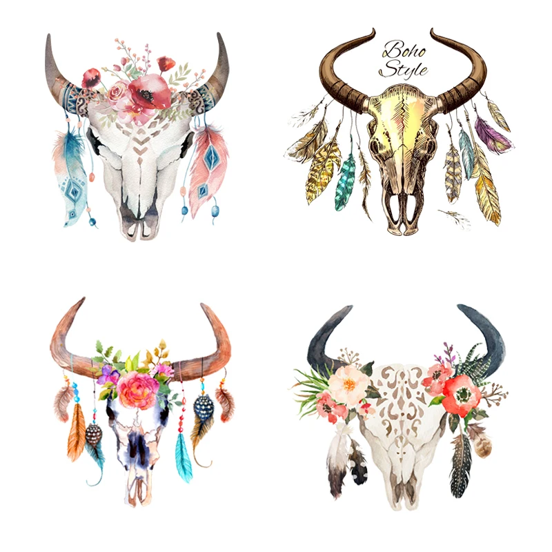 Colife Animal Patches T-shirt Press Sticker Skull Bull Patch Clothes Decoration Easy Print By Household Irons 4pcs/lot
Colife Animal Patches T-shirt Press Sticker Skull Bull Patch Clothes Decoration Easy Print By Household Irons 4pcs/lot