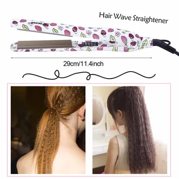 Professional Electrical Wave Hair Straightener Corrugated Iron Ceramic Iron Heating Crimper Corn Waves Plate Hair Styling Tools
Professional Electrical Wave Hair Straightener Corrugated Iron Ceramic Iron Heating Crimper Corn Waves Plate Hair Styling Tools
