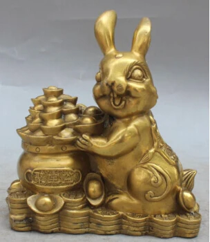JP S0018 8" Chinese Bronze Wealth Yuanbao Money Cornucopia Auspicious Hare Rabbit Statue
JP S0018 8" Chinese Bronze Wealth Yuanbao Money Cornucopia Auspicious Hare Rabbit Statue