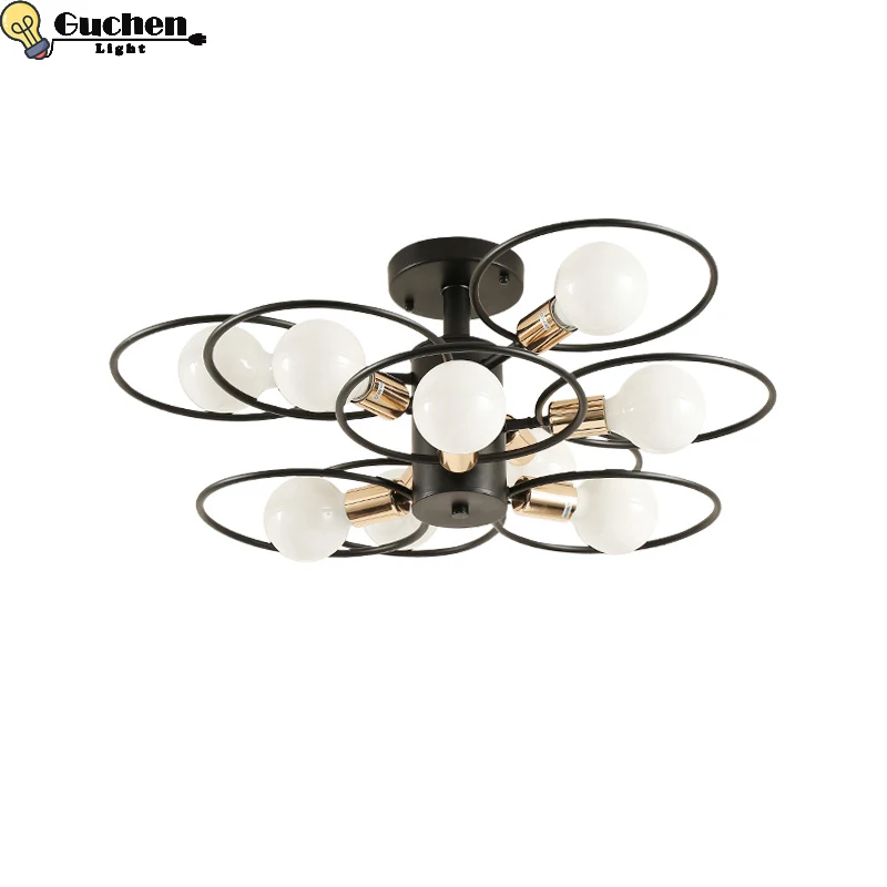 Ceiling Lights Living Room foryer circular hanglamp kitchen bedroom Iron Luminaria E27 Bulb Vintage Home Lighting LED Fixture
Ceiling Lights Living Room foryer circular hanglamp kitchen bedroom Iron Luminaria E27 Bulb Vintage Home Lighting LED Fixture