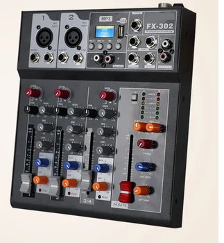F4-USB Mini Audio Mixer Console with USB, In effect processor Audio Mixer, 4 channel mixer sound console 48v power supply
F4-USB Mini Audio Mixer Console with USB, In effect processor Audio Mixer, 4 channel mixer sound console 48v power supply