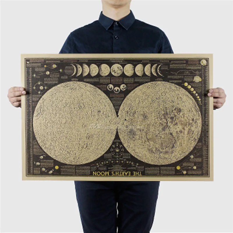 Large Vintage Retro Paper Earth Moon World Map Poster Wall Chart Home Decoration Wall Sticker
Large Vintage Retro Paper Earth Moon World Map Poster Wall Chart Home Decoration Wall Sticker