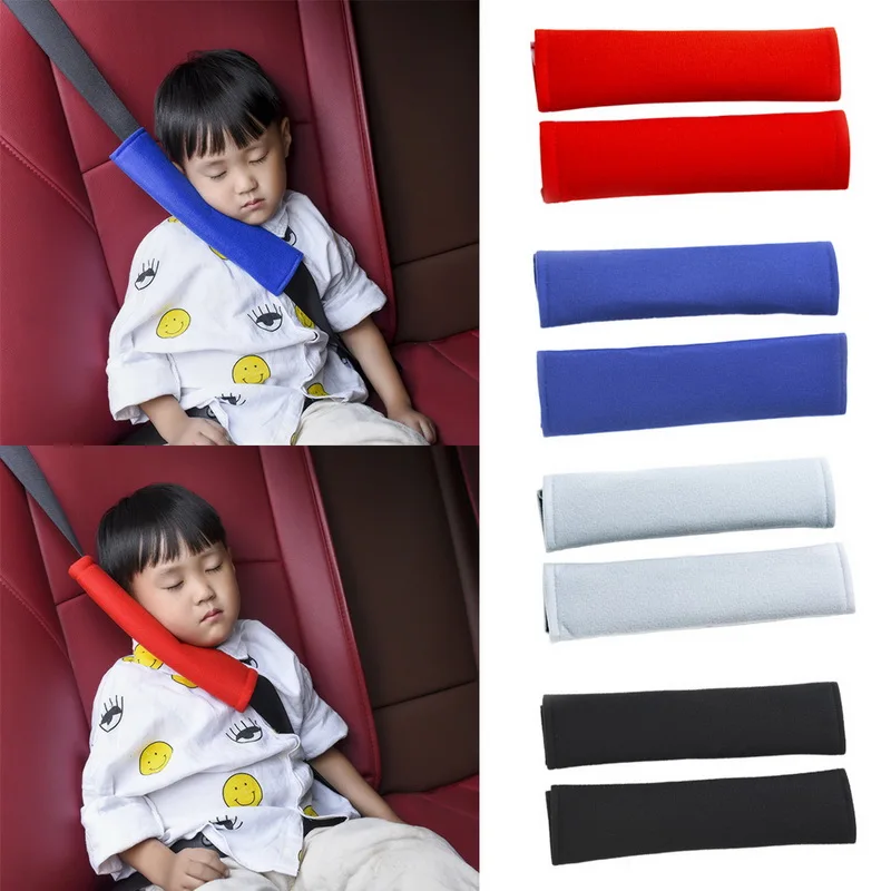 

TOSPRA Auto Child Safety Belt Comfortable Auto Car Safety Belt Shoulder Cushion Pads Covers Pillow Protection Car-styling 2pcs