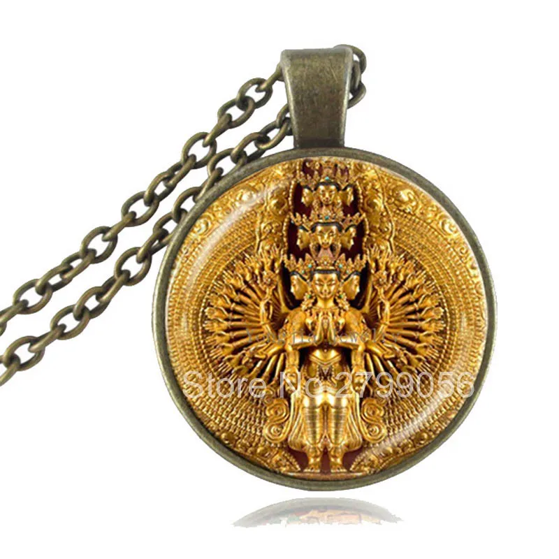 Buddha Necklace,Avalokiteshvara Statue Pendant,Golden Thousand Armed Avalokiteshvara Necklace Hindu Jewelry Zen Cabochon Pendant
Buddha Necklace,Avalokiteshvara Statue Pendant,Golden Thousand Armed Avalokiteshvara Necklace Hindu Jewelry Zen Cabochon Pendant