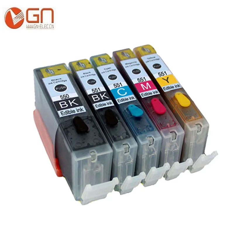 GN 5pcs for PGI 550 CLI 551 pgi550 pgi-550 edible ink Cartridge for Canon PIXMA MG5650 MG6350 MG6450 MG6650 MG7150 MG7550 MX725
GN 5pcs for PGI 550 CLI 551 pgi550 pgi-550 edible ink Cartridge for Canon PIXMA MG5650 MG6350 MG6450 MG6650 MG7150 MG7550 MX725
