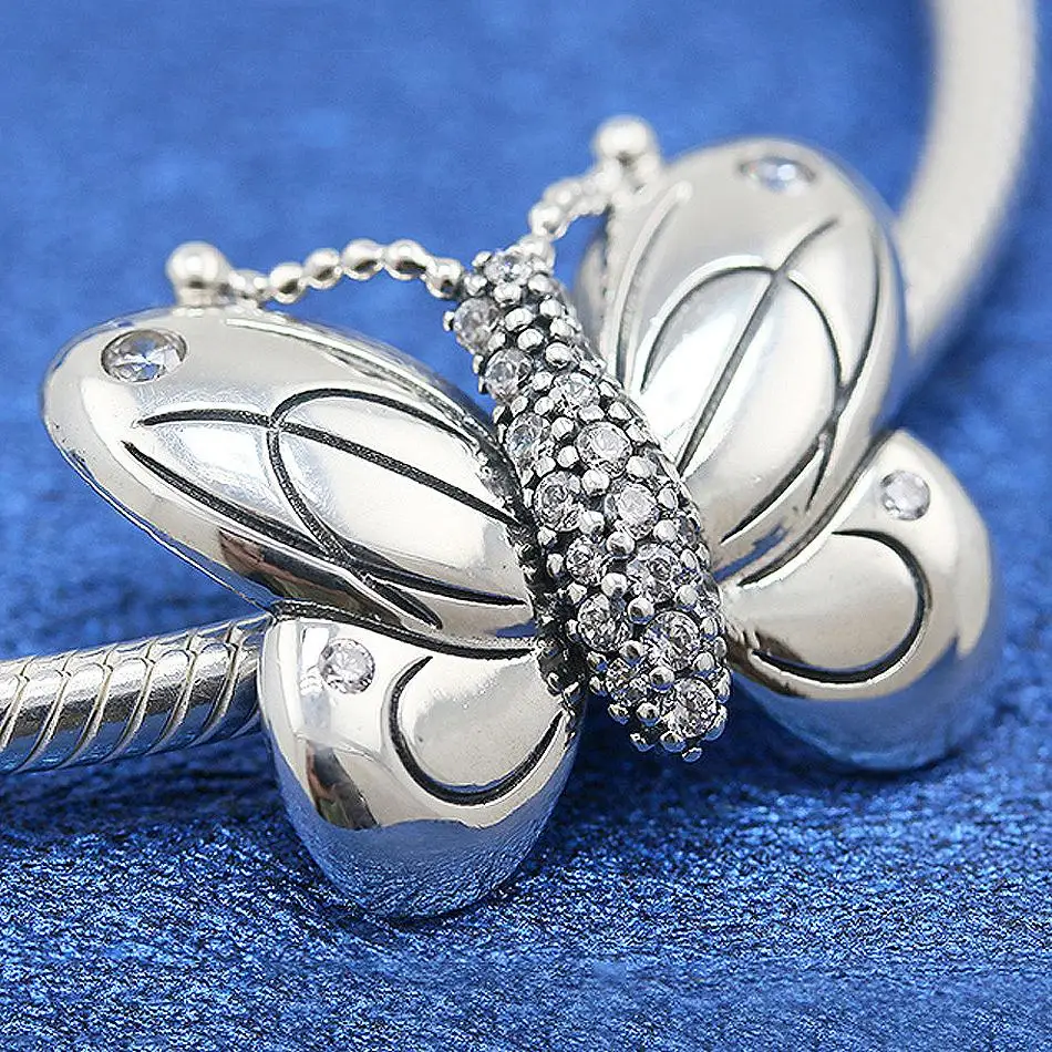 New 925 Sterling Silver Bead Charm Decorative Butterfly With Crystal Beads Fit Pandora Bracelet Bangle Diy Jewelry
New 925 Sterling Silver Bead Charm Decorative Butterfly With Crystal Beads Fit Pandora Bracelet Bangle Diy Jewelry