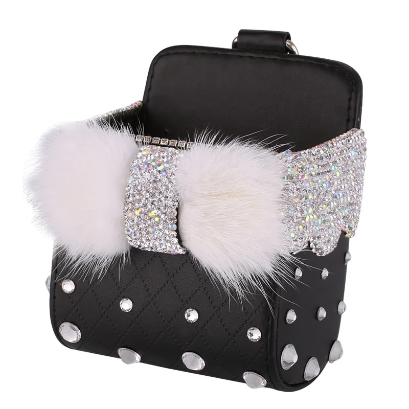 Luxury-Mink-fur-Crystal-Car-Outlet-Air-Vent-Trash-Box-for-Auto-Mobile-Phone-Holder-Leather (6)
