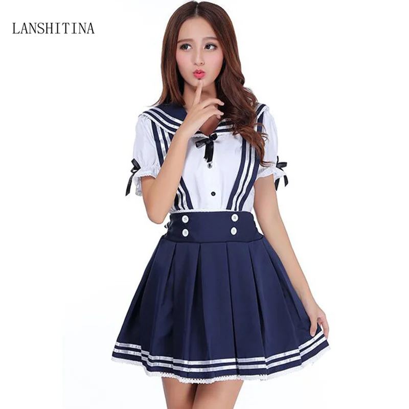 LANSHITINA Summer Japanese Uniforms Navy Sailor Costume For Women Students Short Sleeve Costume School Uniform For Girls
LANSHITINA Summer Japanese Uniforms Navy Sailor Costume For Women Students Short Sleeve Costume School Uniform For Girls