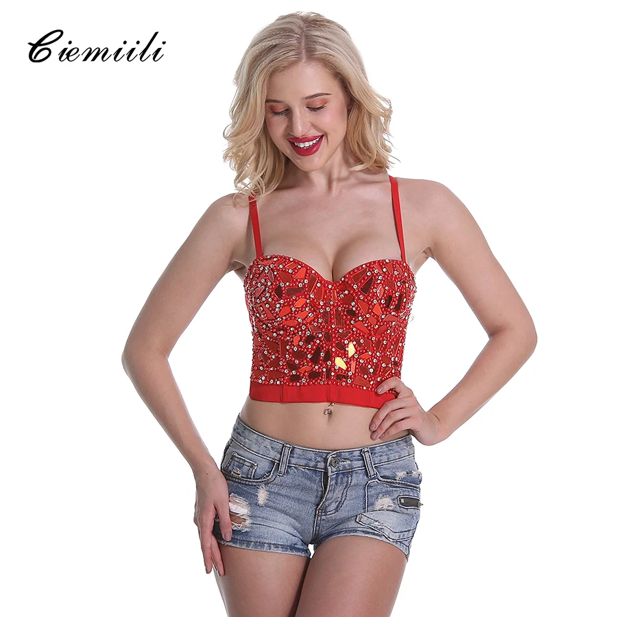 CIEMIILI 2018 Diamonds Beading Women Tops Short Sexy Bright Elegant Sequined Plaid Night Club New Body Women Bralette Crop Top
CIEMIILI 2018 Diamonds Beading Women Tops Short Sexy Bright Elegant Sequined Plaid Night Club New Body Women Bralette Crop Top