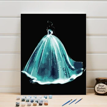 Coloring Painting By Numbers Wedding Dress DIY Acrylic Paint On Canvas Art Pictures For Living Room Wall Decoration Adults Woman 
Coloring Painting By Numbers Wedding Dress DIY Acrylic Paint On Canvas Art Pictures For Living Room Wall Decoration Adults Woman