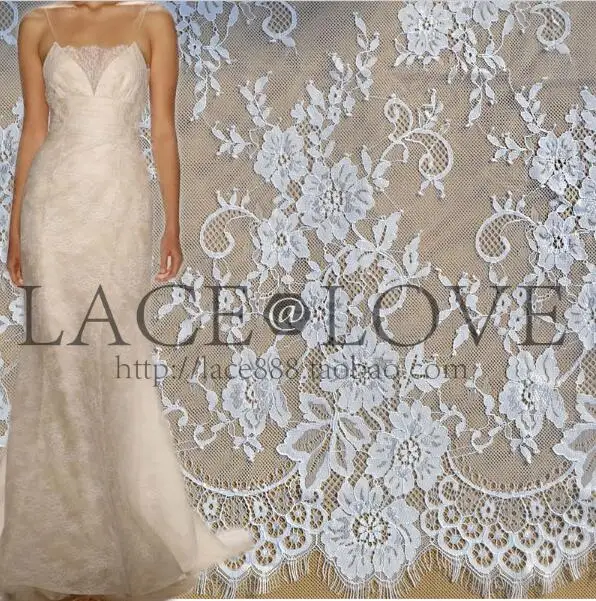 6 M / lot French Eyelash lace fabric 150cm white black diy exquisite lace embroidery clothing wedding dress accessories
6 M / lot French Eyelash lace fabric 150cm white black diy exquisite lace embroidery clothing wedding dress accessories