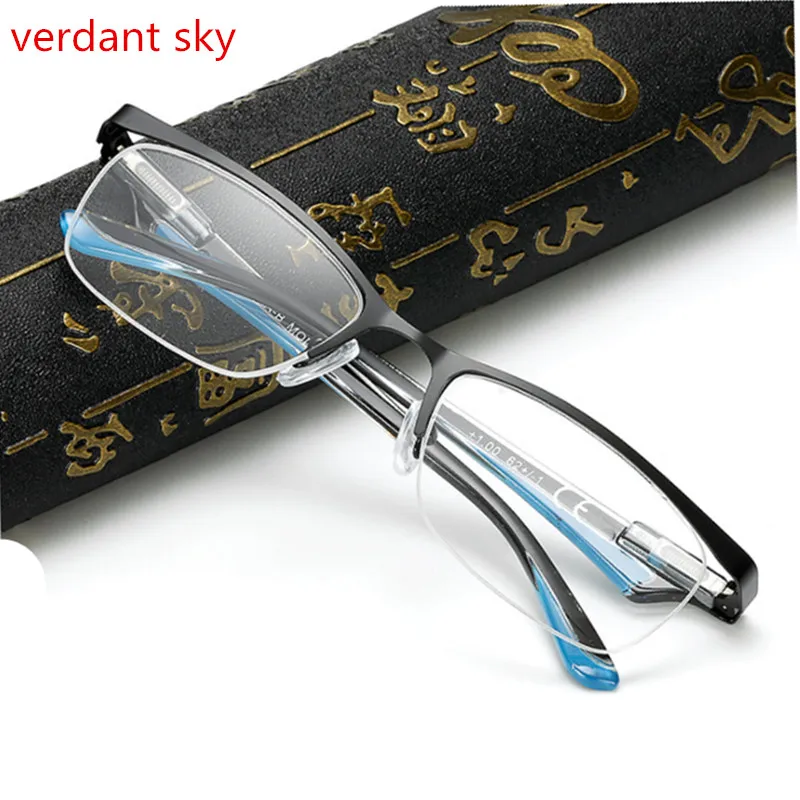 2017 latest Blue ray prevention Metal Half Frame Reading Glasses Presbyopia Spectacles 1.0 to 4.0 PC Temples Fatigue Gafas 
2017 latest Blue ray prevention Metal Half Frame Reading Glasses Presbyopia Spectacles 1.0 to 4.0 PC Temples Fatigue Gafas