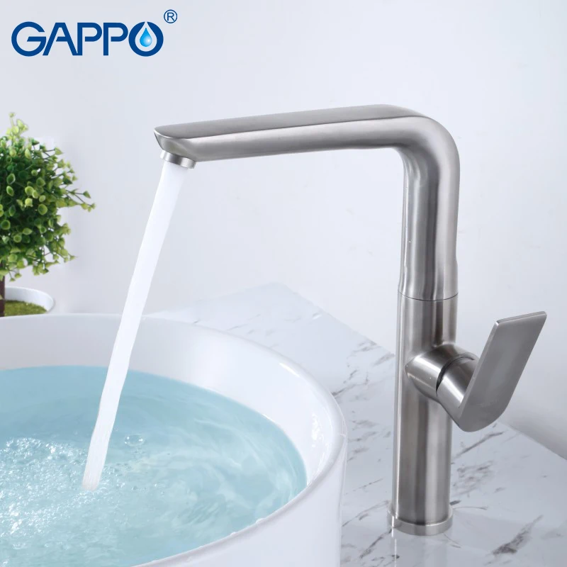 

GAPPO basin faucets Stainless Steel sink faucet Deck Mounted taps basin mixer tap Bathroom Waterfall faucets torneira