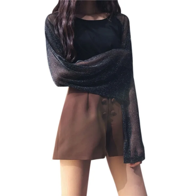Hot 2019 Women Sexy Round-neck Shining Flare Sleeve T-shirt Shimmer Mesh Summer Women Beach Tops
Hot 2019 Women Sexy Round-neck Shining Flare Sleeve T-shirt Shimmer Mesh Summer Women Beach Tops