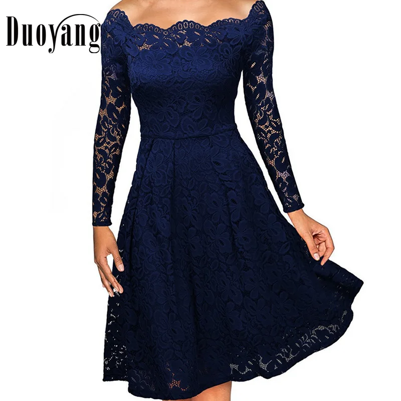 Spring Summer Autumn Women Dress 2018 Sexy lace print Slash-neck party dresses A-line female Plus Size dress elegant clothes
Spring Summer Autumn Women Dress 2018 Sexy lace print Slash-neck party dresses A-line female Plus Size dress elegant clothes
