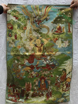 Silk embroidery Green Tara enlightenment Goddess Tangka Thangka Paintings Mural
Silk embroidery Green Tara enlightenment Goddess Tangka Thangka Paintings Mural
