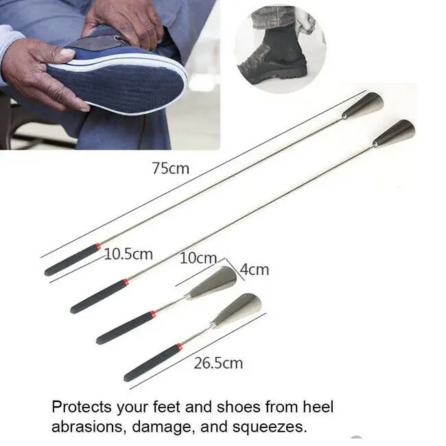 Faroot Portable Telescopic Extendable Stainless Steel Long Handle Collapsible Shoe Horn Lifter Flexible Shoehorn Tool
Faroot Portable Telescopic Extendable Stainless Steel Long Handle Collapsible Shoe Horn Lifter Flexible Shoehorn Tool