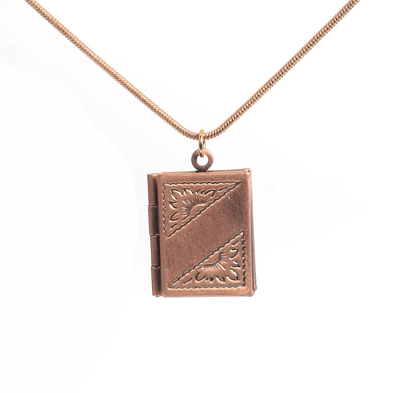 Vintage Style Delicate Imitation Book Locket Necklace Secret Hiding Place Photo Locket Librarian Necklace Jewelry Photos Box
Vintage Style Delicate Imitation Book Locket Necklace Secret Hiding Place Photo Locket Librarian Necklace Jewelry Photos Box