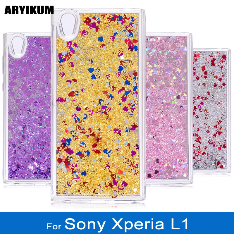 Для sony Xperia L1 дело Блеск Динамические Liquid мягкие ТПУ зеркало Чехлы для Coque G3311 G3312