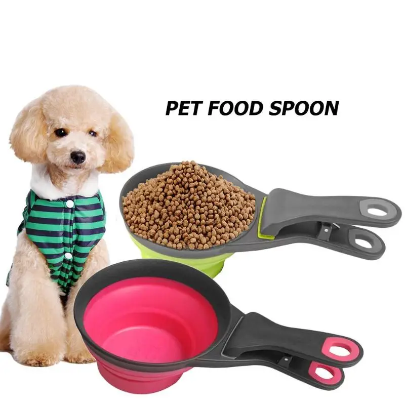 Folded Dog Cat Feeders Bowl Food Scoop Spoon Sealing Clipper Food Storage Collapsible Doggie Snack Cup Pet Cat Dog Supplies Folded Dog Cat Feeders Bowl Food Scoop Spoon Sealing Clipper Food Storage Collapsible Doggie Snack Cup Pet Cat Dog Supplies