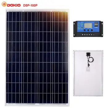 Dokio 100W Photovoltaic Solar Panel+10A 12V/24V Solar Controller 18V home Panel Solar 10 Watt+5V Dual USB Charger Regulator kit
Dokio 100W Photovoltaic Solar Panel+10A 12V/24V Solar Controller 18V home Panel Solar 10 Watt+5V Dual USB Charger Regulator kit