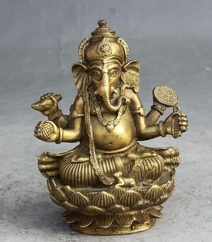 WBY919+++Tibet Buddhism Brass Seat Ganapati Ganesh Lord Ganesha Elephant Buddha Statue
WBY919+++Tibet Buddhism Brass Seat Ganapati Ganesh Lord Ganesha Elephant Buddha Statue
