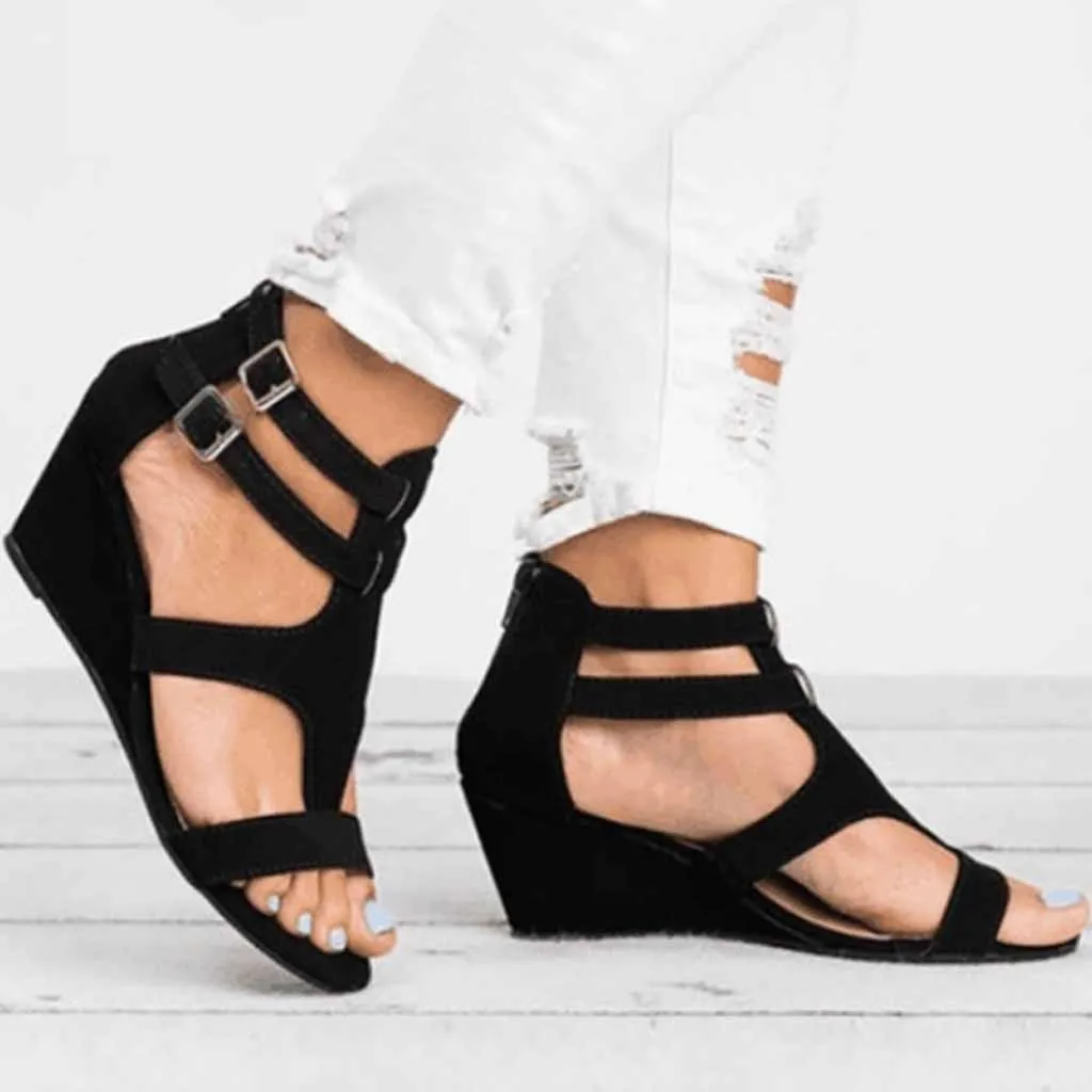 MUQGEW Fashion New Black Rome Women Sandals Summer Solid Wedges Retro Casual Shoes Strap Gladiator Roman Sandals 35-43 #1229
MUQGEW Fashion New Black Rome Women Sandals Summer Solid Wedges Retro Casual Shoes Strap Gladiator Roman Sandals 35-43 #1229