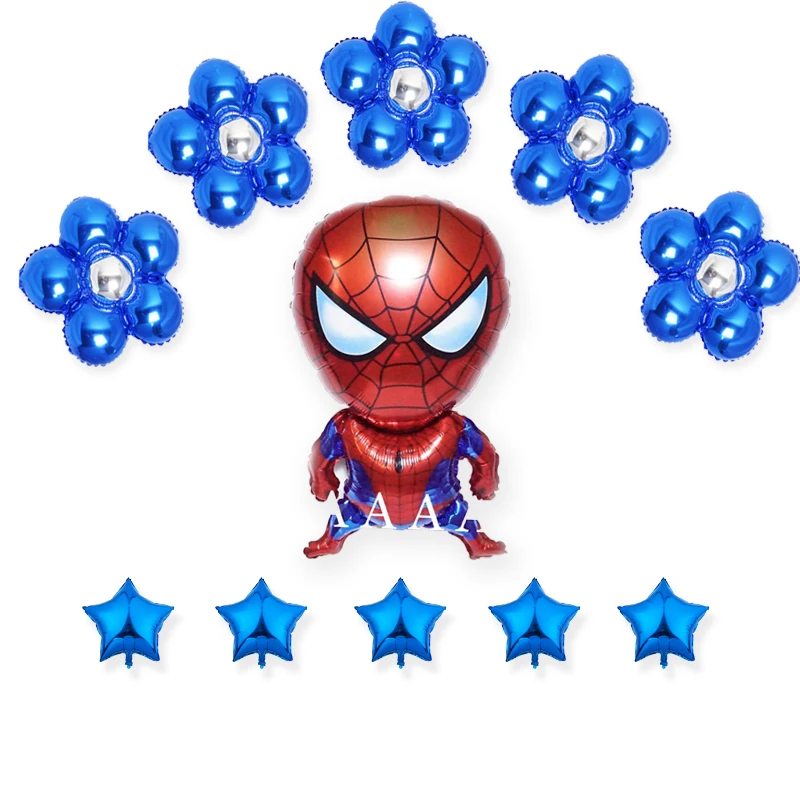 11pcs/lot cartoon Spiderman helium balloons set and star flowers foil balloons Spiderman birthday party balloons children toys
11pcs/lot cartoon Spiderman helium balloons set and star flowers foil balloons Spiderman birthday party balloons children toys