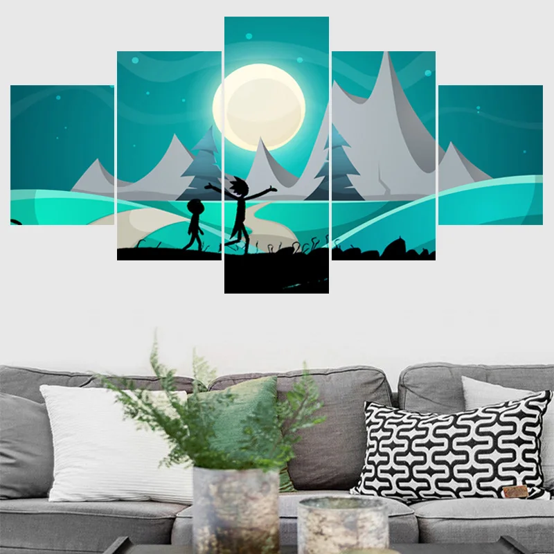 Wall Art Modular Pictures Home Decor 5 Pcs Rick And Morty Canvas Painting Calligraphy Living Room HD Printed Animation Paintings
Wall Art Modular Pictures Home Decor 5 Pcs Rick And Morty Canvas Painting Calligraphy Living Room HD Printed Animation Paintings