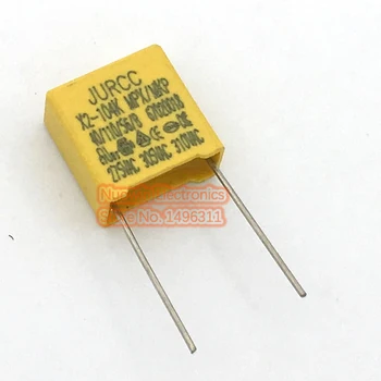 20pcs 100nF capacitor X2 capacitor 275VAC Pitch 10mm X2 Polypropylene film capacitor 0.1uF
20pcs 100nF capacitor X2 capacitor 275VAC Pitch 10mm X2 Polypropylene film capacitor 0.1uF