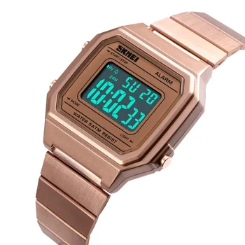 SKMEI Mens Sports Watches LED Digital Electronic Watch Men Rose Gold Steel Band Male Clock Waterproof Military Relogio Masculino
SKMEI Mens Sports Watches LED Digital Electronic Watch Men Rose Gold Steel Band Male Clock Waterproof Military Relogio Masculino