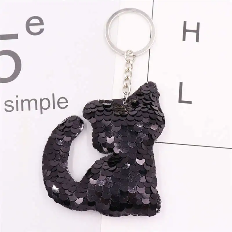 Cute Colorful Cat Keychain Glitter Pompon Sequins Key Ring Fashion Decorative Charms Car Bag Accessories Key Chain Hot Selling
Cute Colorful Cat Keychain Glitter Pompon Sequins Key Ring Fashion Decorative Charms Car Bag Accessories Key Chain Hot Selling