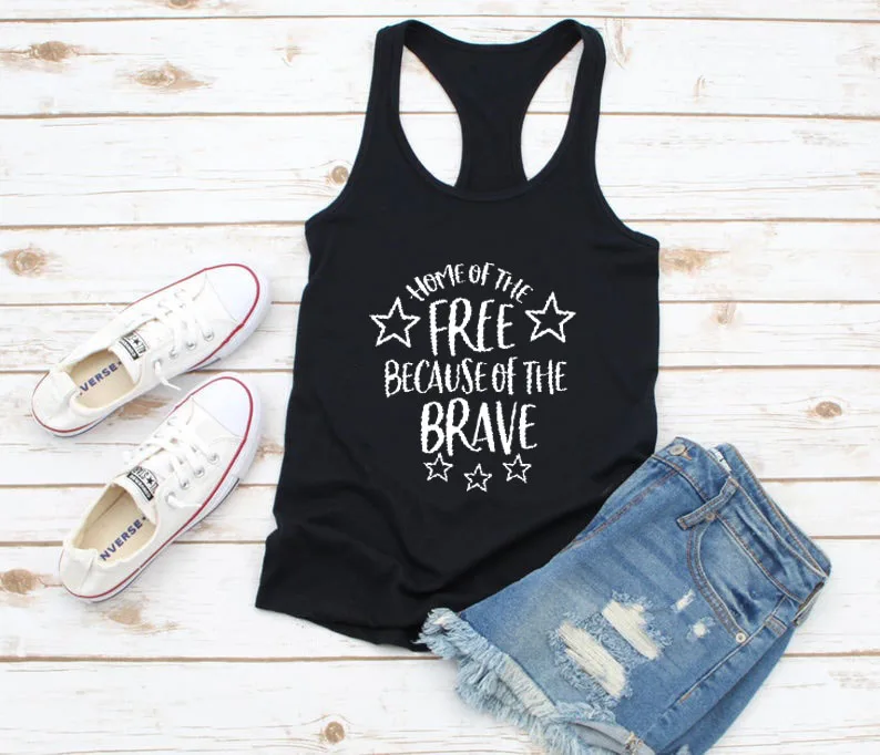 Vest Home of the free because of the brave Letter Graphic Summer Funny Women's Tank Tops Independence Day Shirt 4th of July Tee 
Vest Home of the free because of the brave Letter Graphic Summer Funny Women's Tank Tops Independence Day Shirt 4th of July Tee